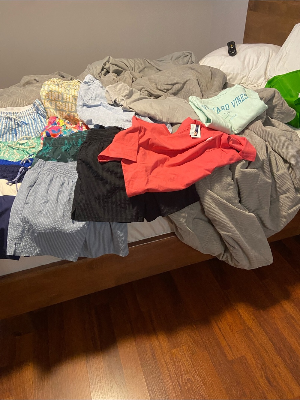 Boys clothing lot
Ten pair of shirts/bathing suits
Three t shirts one wth tags